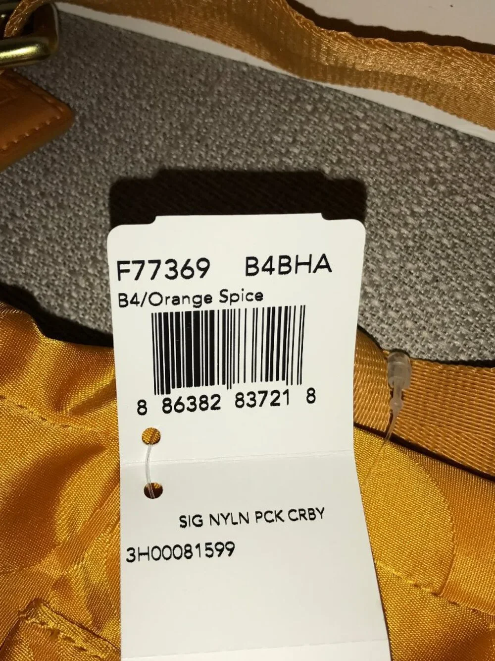 NWT Coach Signature Getaway Crossbody Orange Spice F77369 - Picture 4 of 15